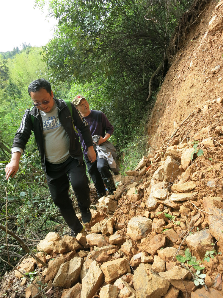 2016年4月心系村民暴风雨后实地勘察、了解江背山灾情.jpg